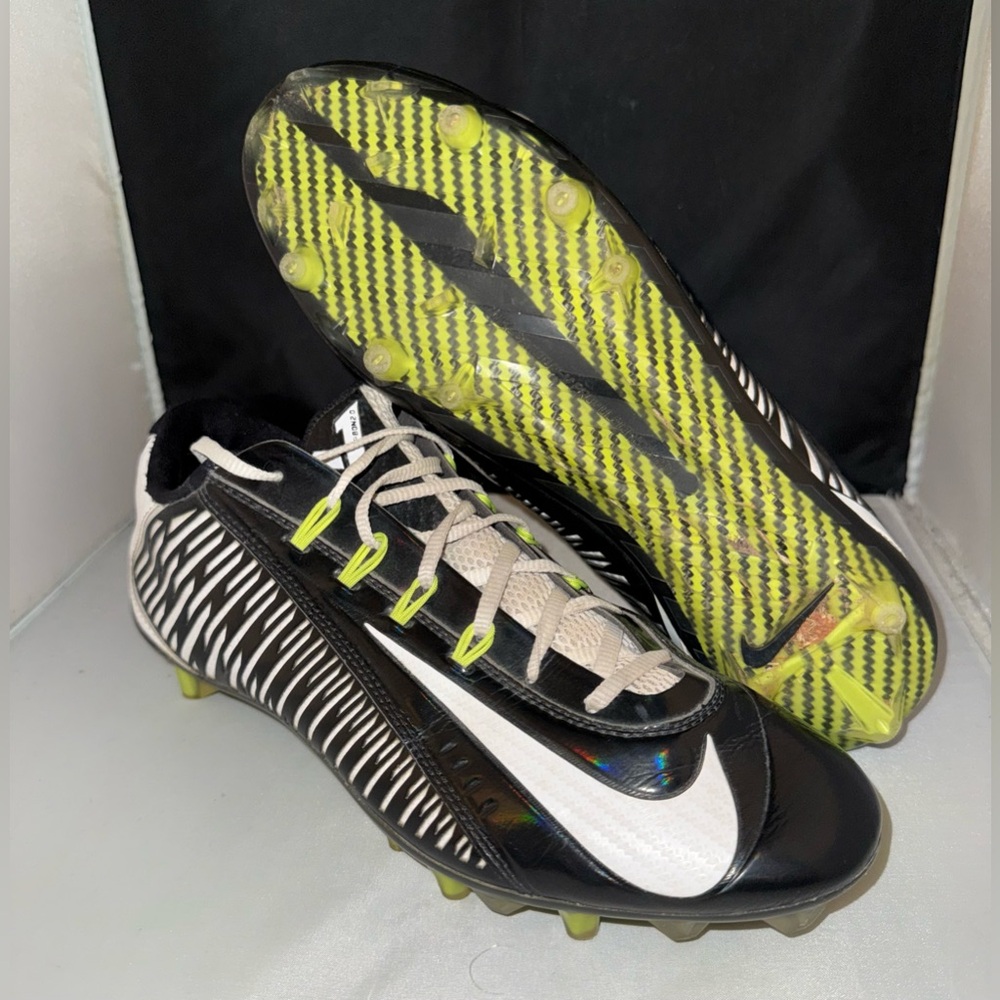 Nike Vapor Carbon Elite Fly TD 2.0 2014 Flywire Cleats Black/White Size 10.5
